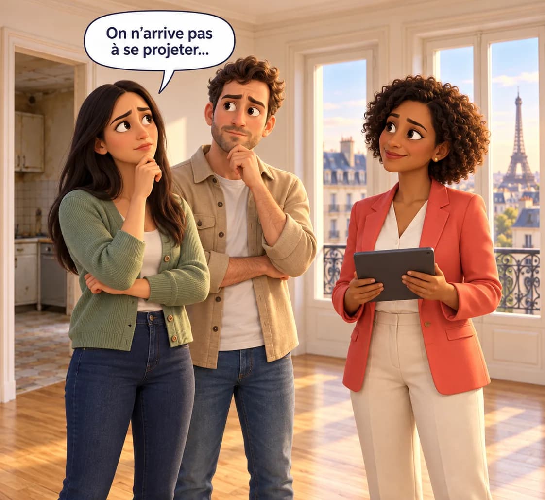 Un couple hésite dans un appartement parisien à rénover : « On n'arrive pas à se projeter… »